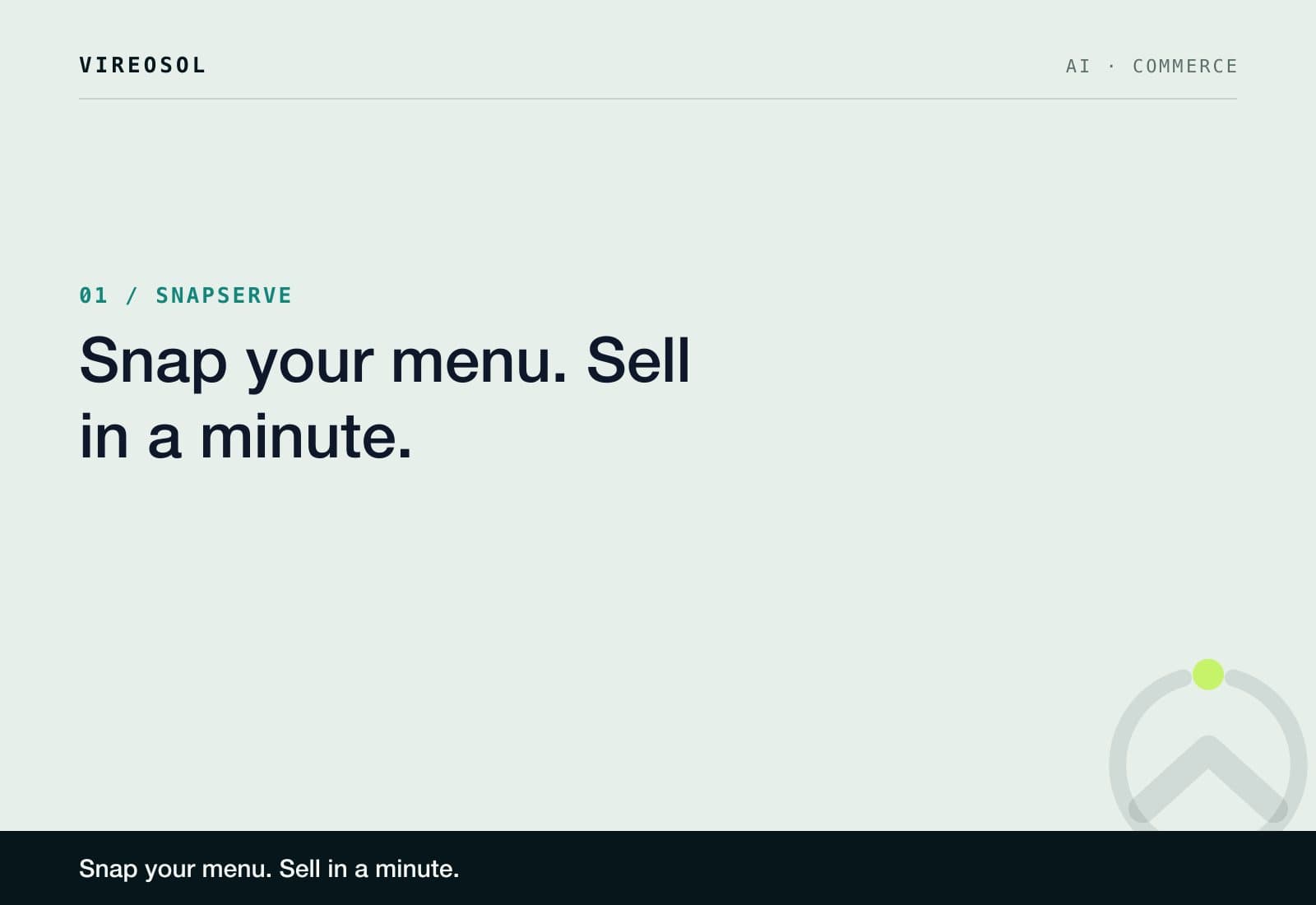SnapServe — Snap your menu. Sell in a minute.